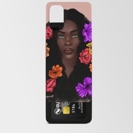 Woman with flowers in her hair  Android Card Case