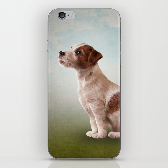 Jack Russell Terrier. Drawing, illustration funny dog iPhone Skin