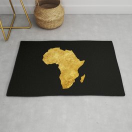 Gold Africa Area & Throw Rug