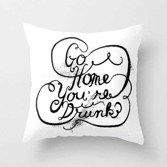 GO HOME Throw Pillow