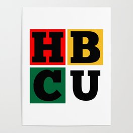 HBCU Block Letters Grad Poster