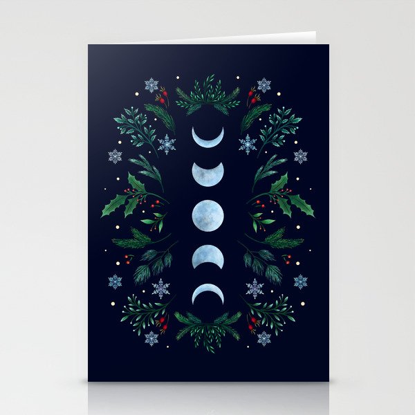 Moonlight Garden - Festive Green Stationery Cards