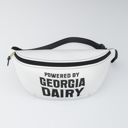 Powered by Georgia Dairy- black on white Fanny Pack