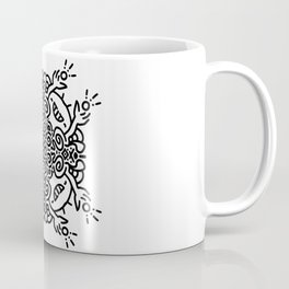 Hold it high - joyful mandala - black and white doodle Coffee Mug