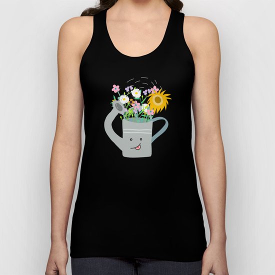 Happy Day- Watering Can Unisex Tank Top