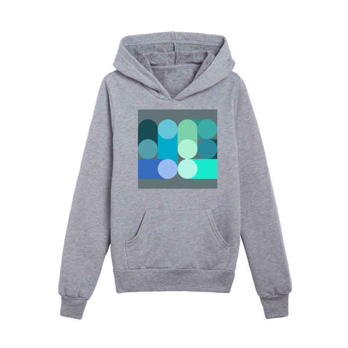 Modern Geometric 87C Kids Pullover Hoodie