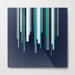 The Kill Metal Print | Colors, Graphicdesign, Digital, Stalactite, White, Lines, Blue, Grey, Abstract 