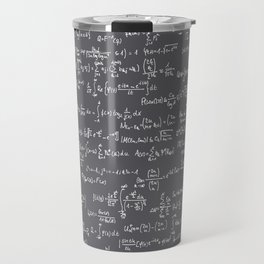 Math Equations // Charcoal Travel Mug