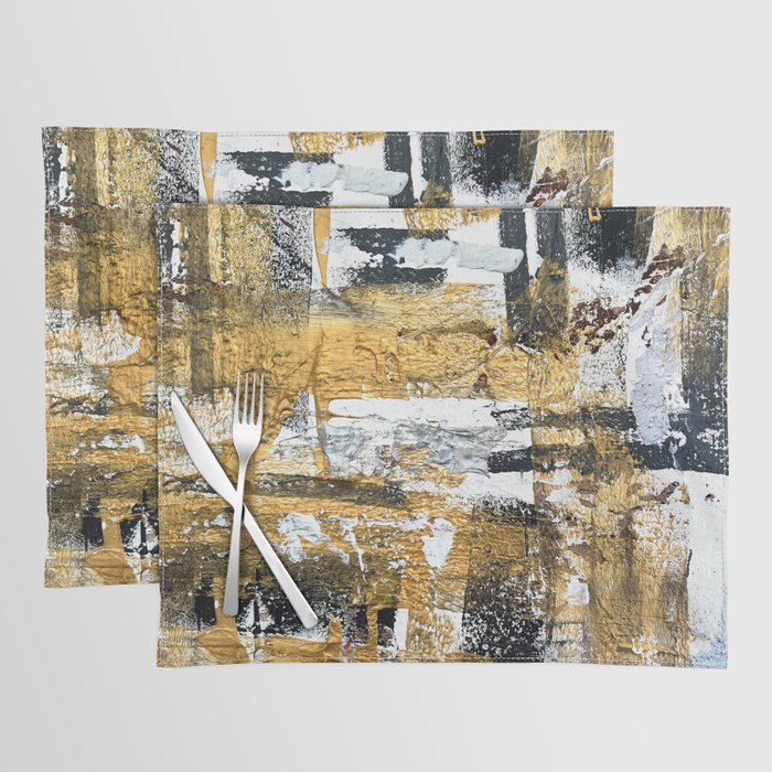 "Gold Rush" - Original Art from Abstract Acrylic Painting Placemat