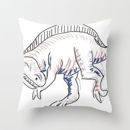 Dinosaurs 1 - Angaturama Throw Pillow