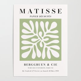Henri Matisse Green Paper Cut Outs Exhibition Poster