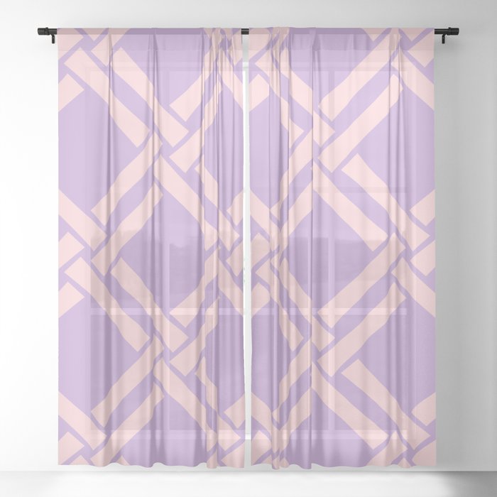 Classic Bamboo Trellis Pattern 546 Sheer Curtain