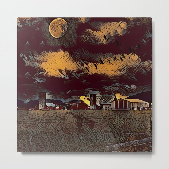 Harvest Moon Metal Print