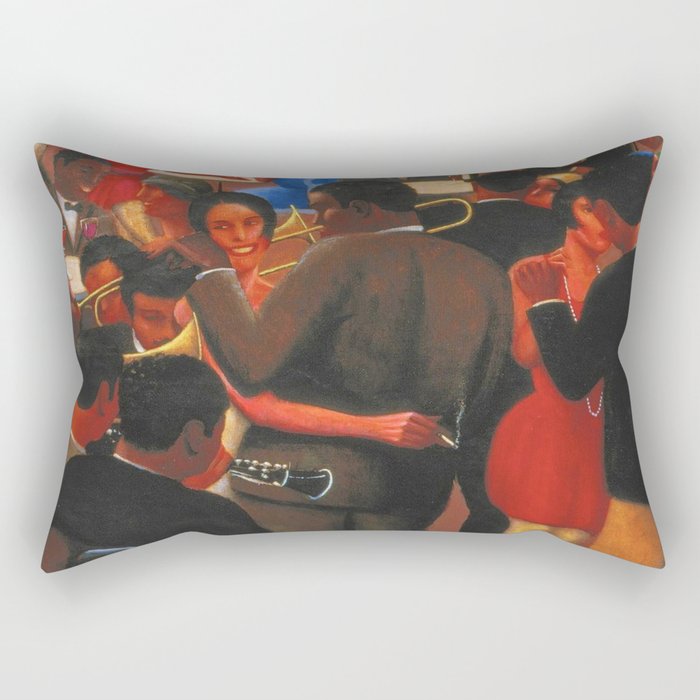 African American Masterpiece 'Swinging to the Blues' by Archibald Motley Rectangular Pillow