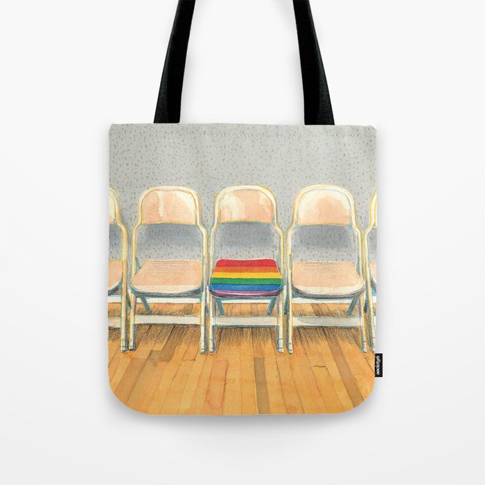 Rainbow Chair Tote Bag