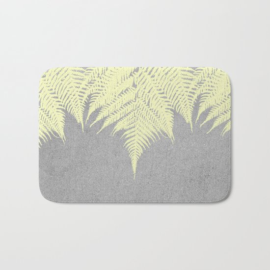 Concrete Fern Yellow Bath Mat