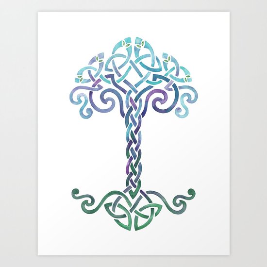 Woven Tree of Life - Cool Art Print