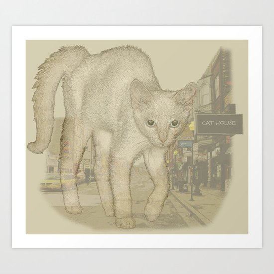 Ghost Kitty Art Print