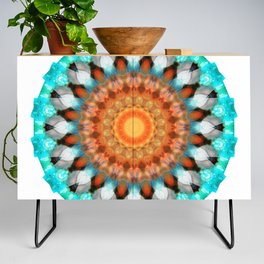 Colorful Bright Mandala Art - Tribal Wisdom Credenza