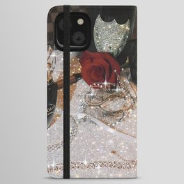 GIRLS PARTY - aesthetic glitter collage art work, weekend vibes, glamour and chick , luxury vibes. iPhone Wallet Case