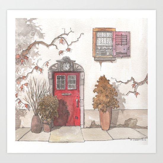 The Red Door Art Print