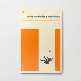 ALICE IN WONDERLAND Metal Print | Jazzberryblue, Graphicdesign, Minimalism, Aliceinwonderland, Bookcover, Wonderlandpopart, Jazzberry, Minimalbookcover, Minimal, Lewiscaroll 