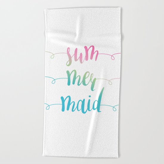 Rainbow Summer Mermaid Beach Towel
