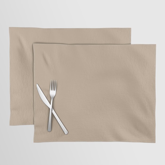 Neutral Midtone Brown Single Solid Color Coordinates with PPG Kangaroo PPG15-12 Down To Earth Placemat