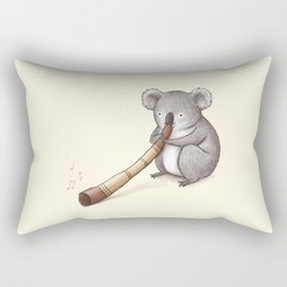Koala Playing the Didgeridoo Rectangular Pillow