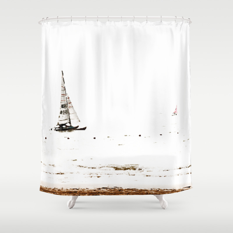 Halftone Black Brown And White Shower Curtain By 74tdesign Society6
