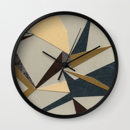 Intersect (9.17) Wall Clock | Triangle, Art, Paper, Abstractart, Abstractshapes, Shapes, Triangles, Colorcollage, Papercollage, Edges 