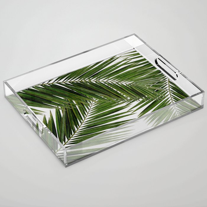 Palm Leaf III Acrylic Tray