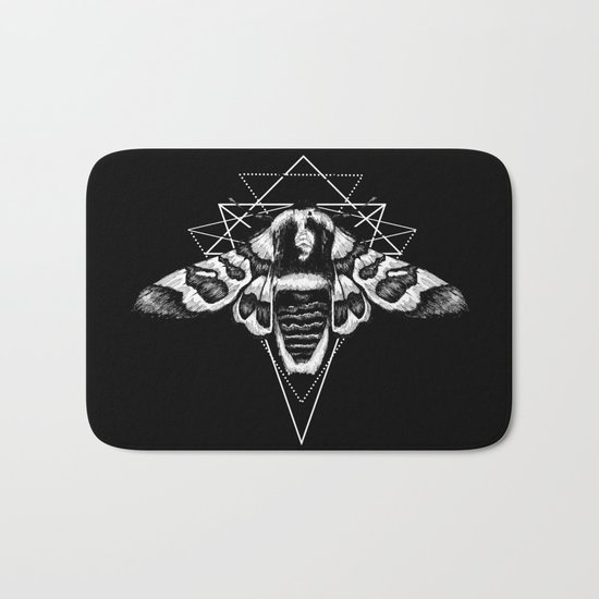 Geometric Moth 2 Bath Mat