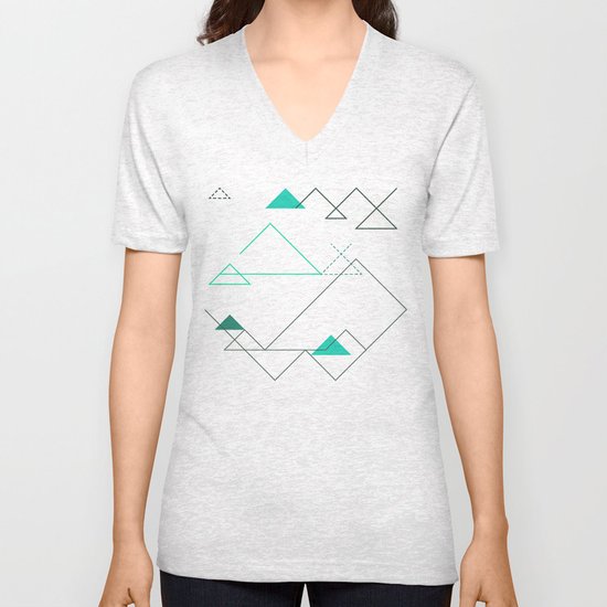 Tree Angle Green Unisex V-Neck