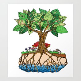 Trees Drink from the Water Table - Environmental Art Art Print