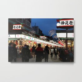 Tokyo Street Metal Print | Signs, Cherry, Asakusa, Cherryblossom, Evening, Street, Neon, Sakura, Tokyo, Night 