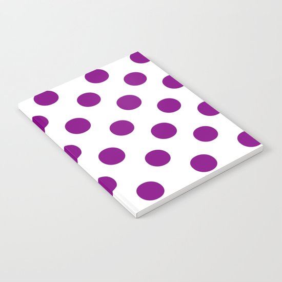 Polka Dots (Purple/White) Notebook