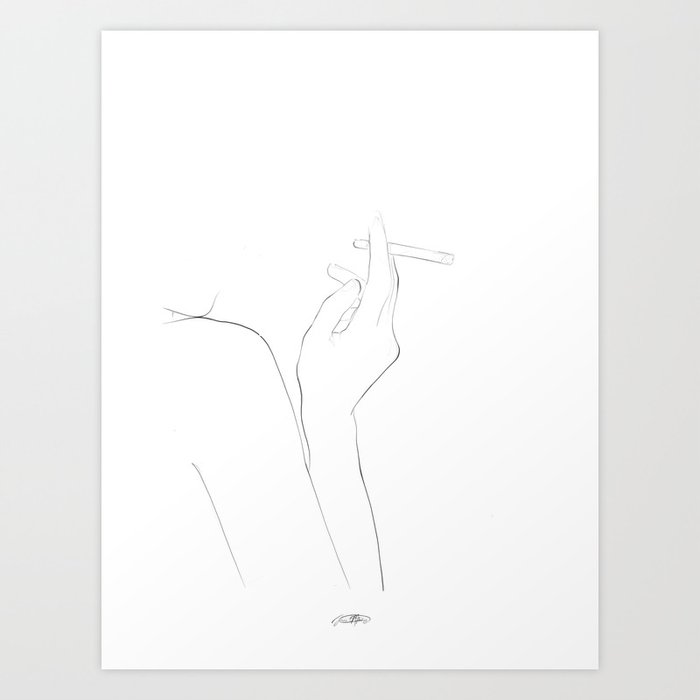 fumeuse / line art n.36 Art Print