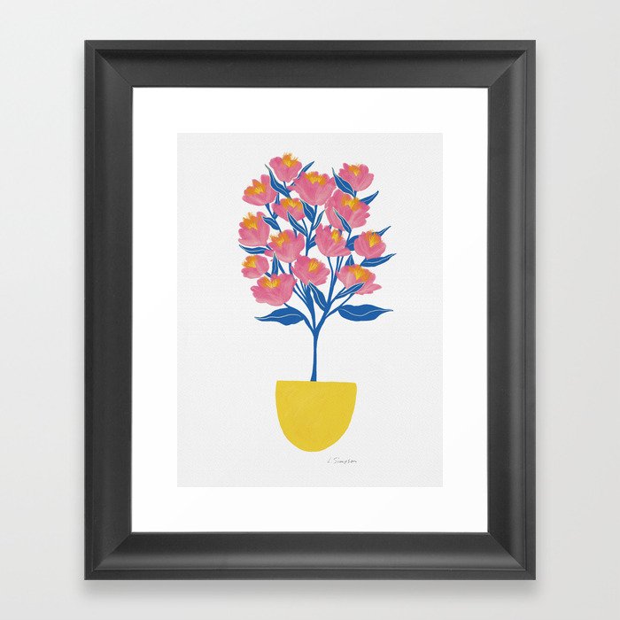 Potted Peonies Framed Art Print