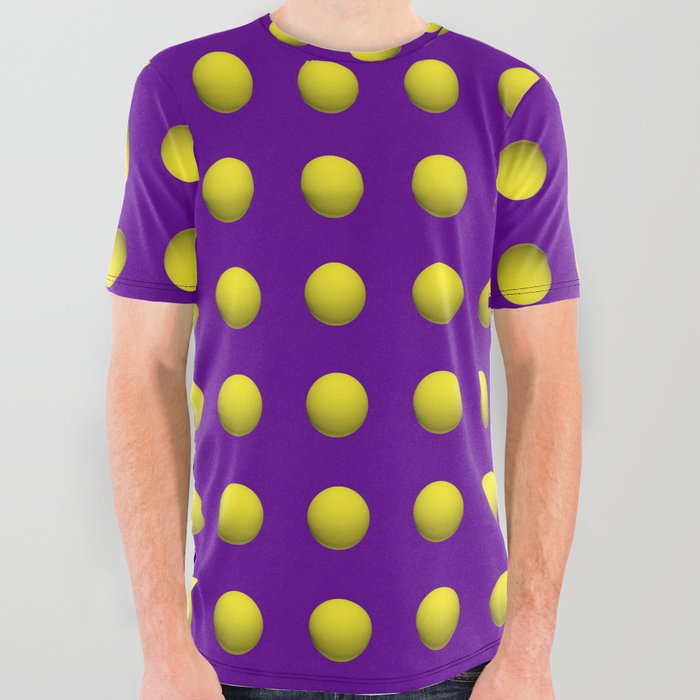 Purple and yellow graphic tee discount