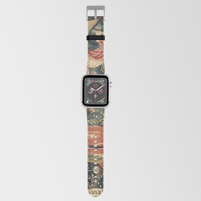 Medieval art with unicorns Apple Watch Band