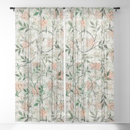 Jasmine by William Morris Sheer Curtain