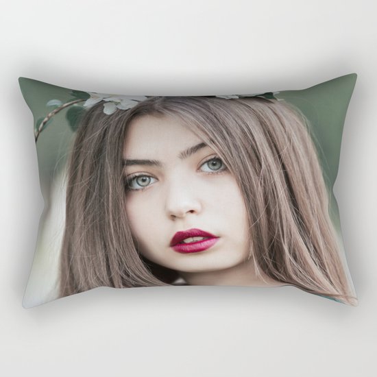 Green eyes Rectangular Pillow