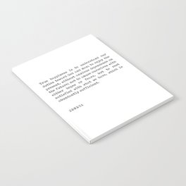 True Happiness - Seneca Quote - Literature - Typewriter Print Notebook