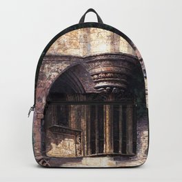 European architecture vintage art Backpack