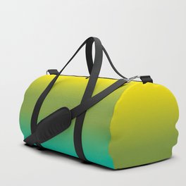 AQUA & SUN ABSTRACT. OMBRE TEAL GREEN YELLOW COLOR  Duffle Bag