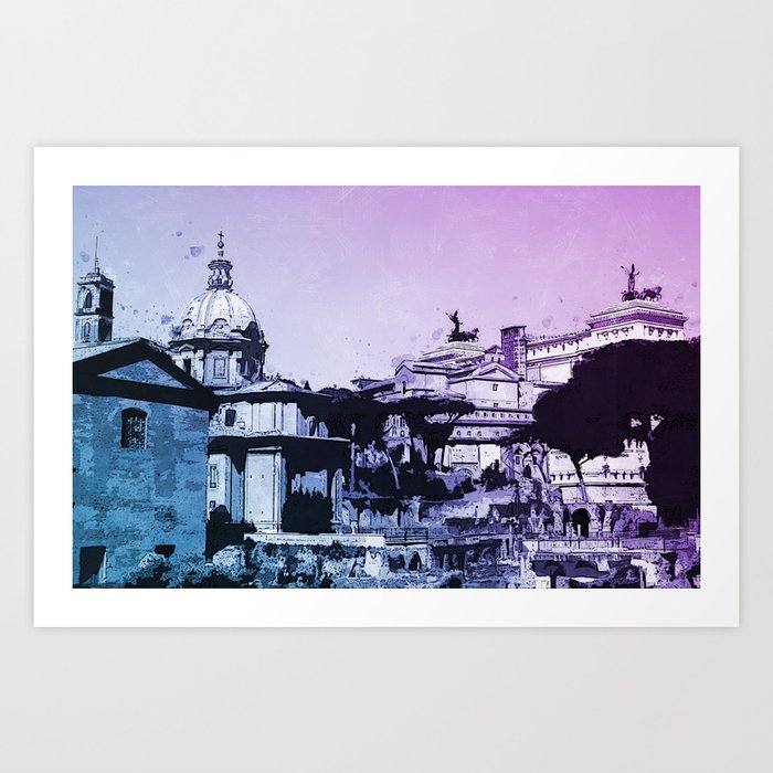 The Imperial Fora, Rome Art Print