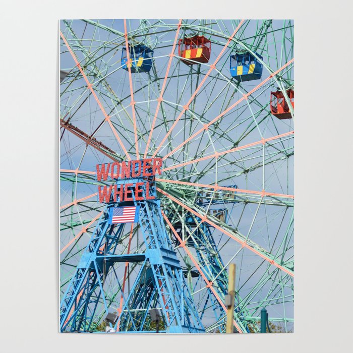 Ferris Wheel Coney Island - New York  Poster