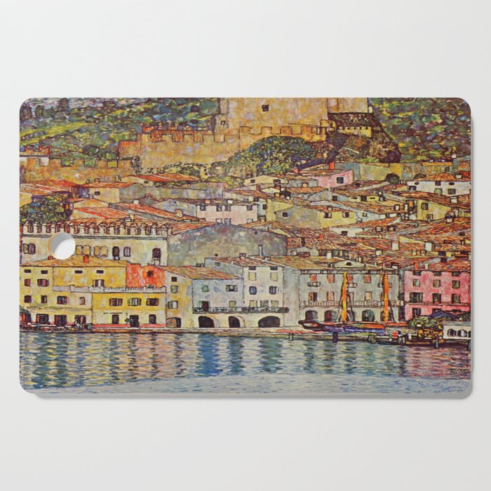 Gustav Klimt Malcesine on Lake Garda Cutting Board