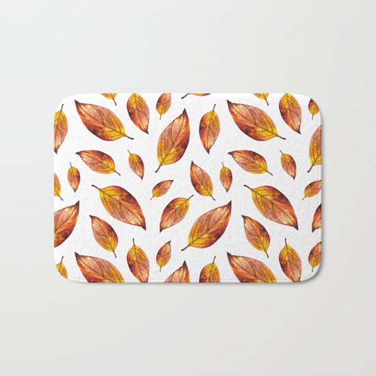 Autumn Leaves Pattern 03 Bath Mat